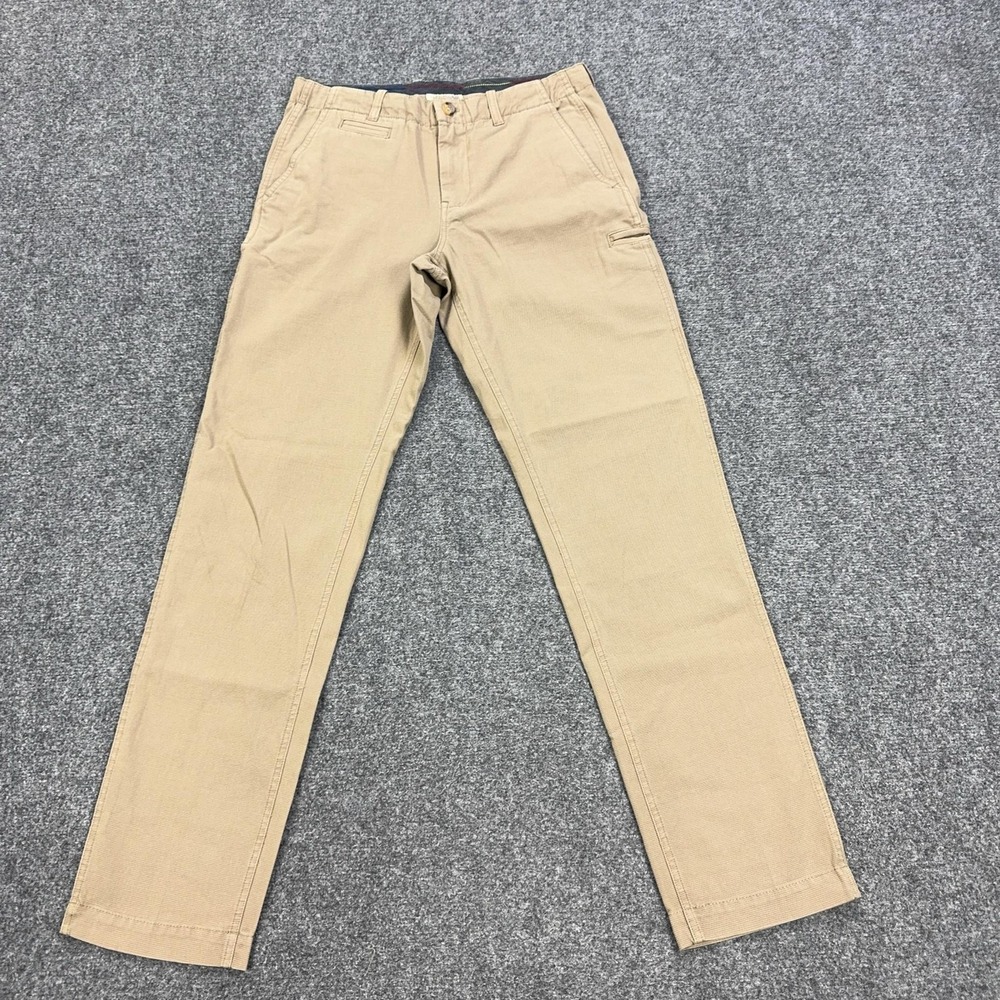 Carbon2Cobalt Pants Mens 30x30 Beige Chino Regular Fit Straight Leg Casual